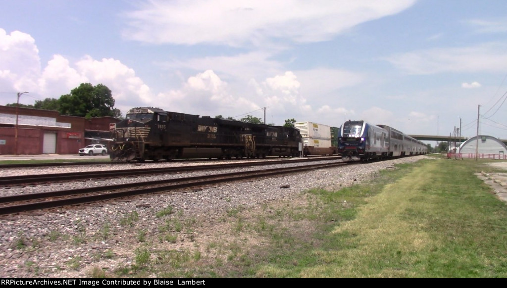 Amtrak 391 meets NS 219